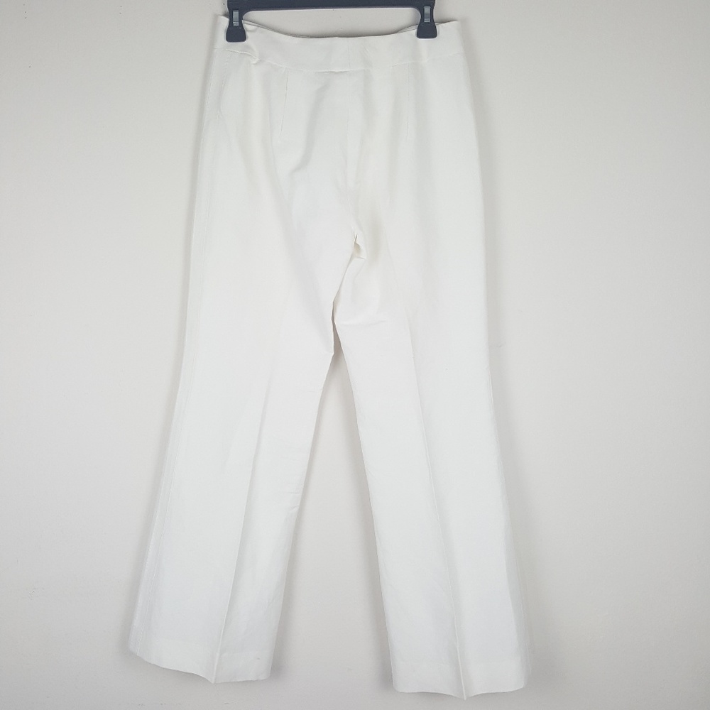 Per Se Mixed Linen White Pant Suit